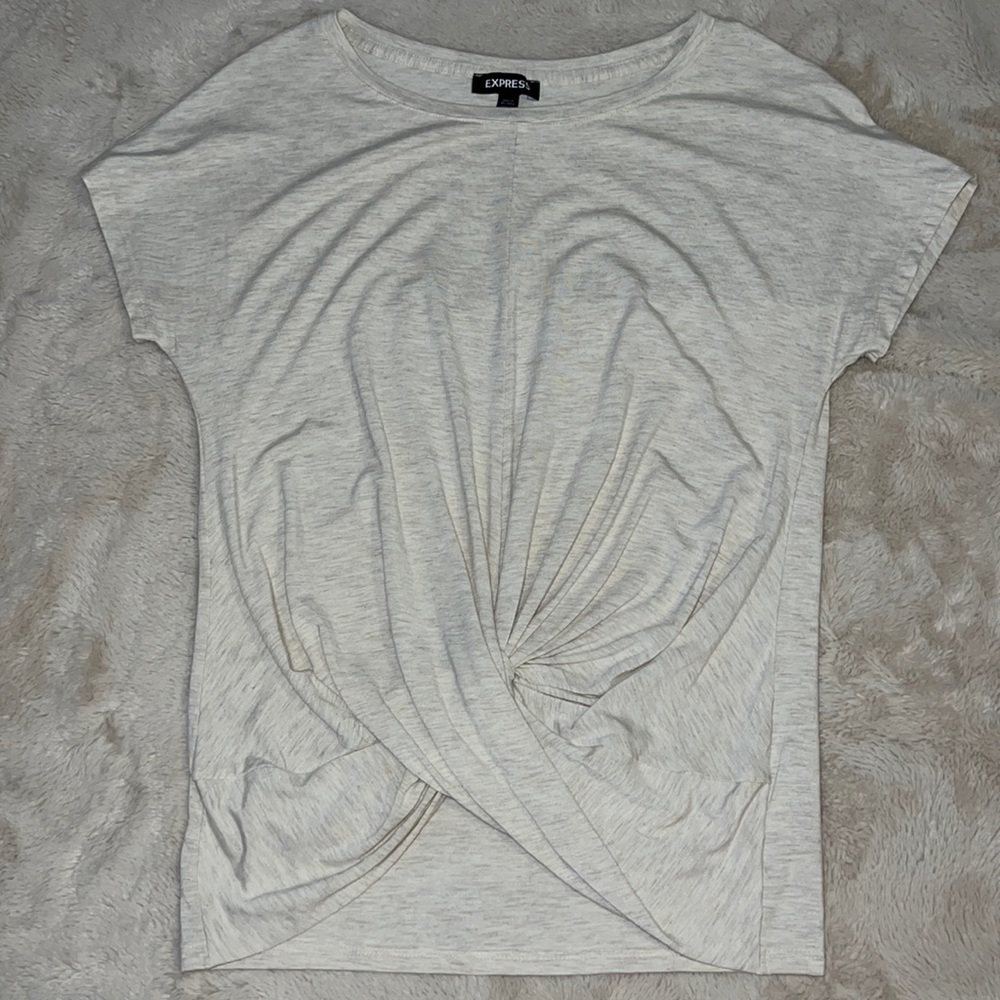 Express cream twist-front T-shirt